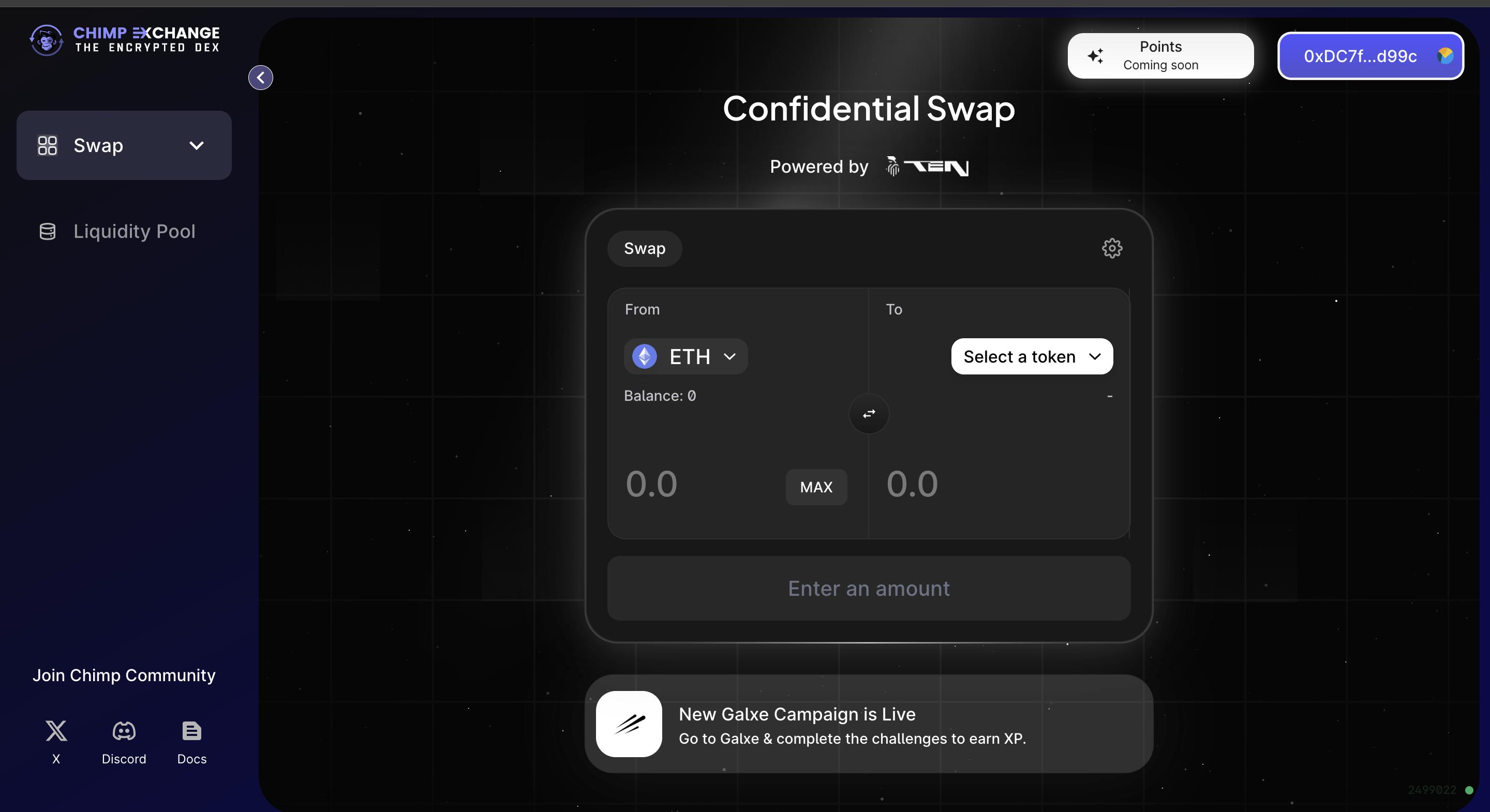 Chimp Exchange - The Encrypted DEX